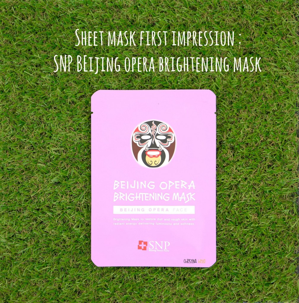 SNP Beigin opera brightening mask review