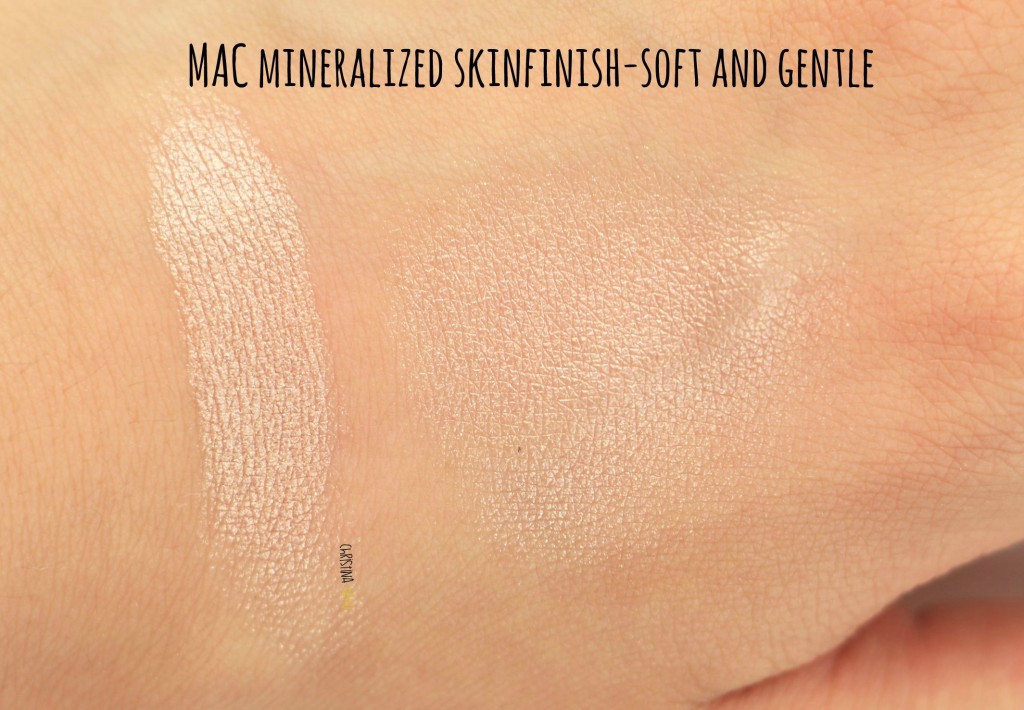 MAC mineralized skinfinish soft and gentle swatch