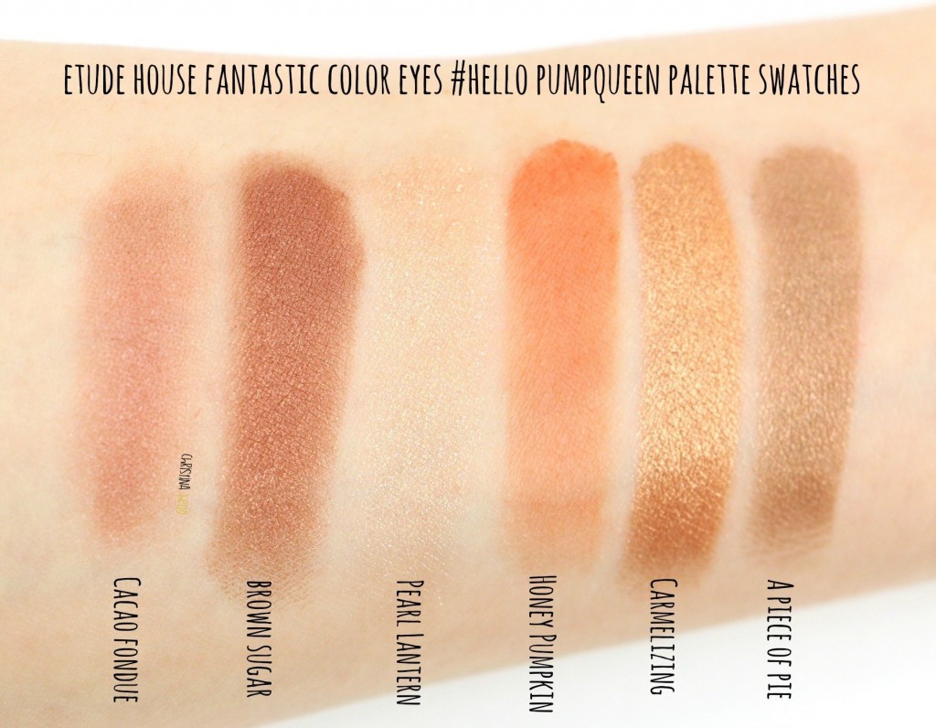 Etude House fanastic color eyes pumpqueen palette swatches