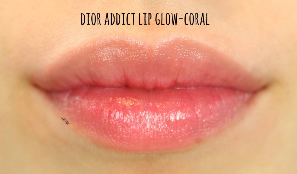 dior lip glow coral swatch