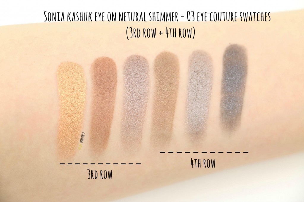 Sonia kashuk shimmer swatches