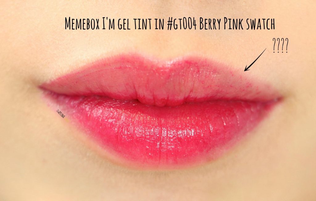 Korean lip tint: memebox I'm gel tint 