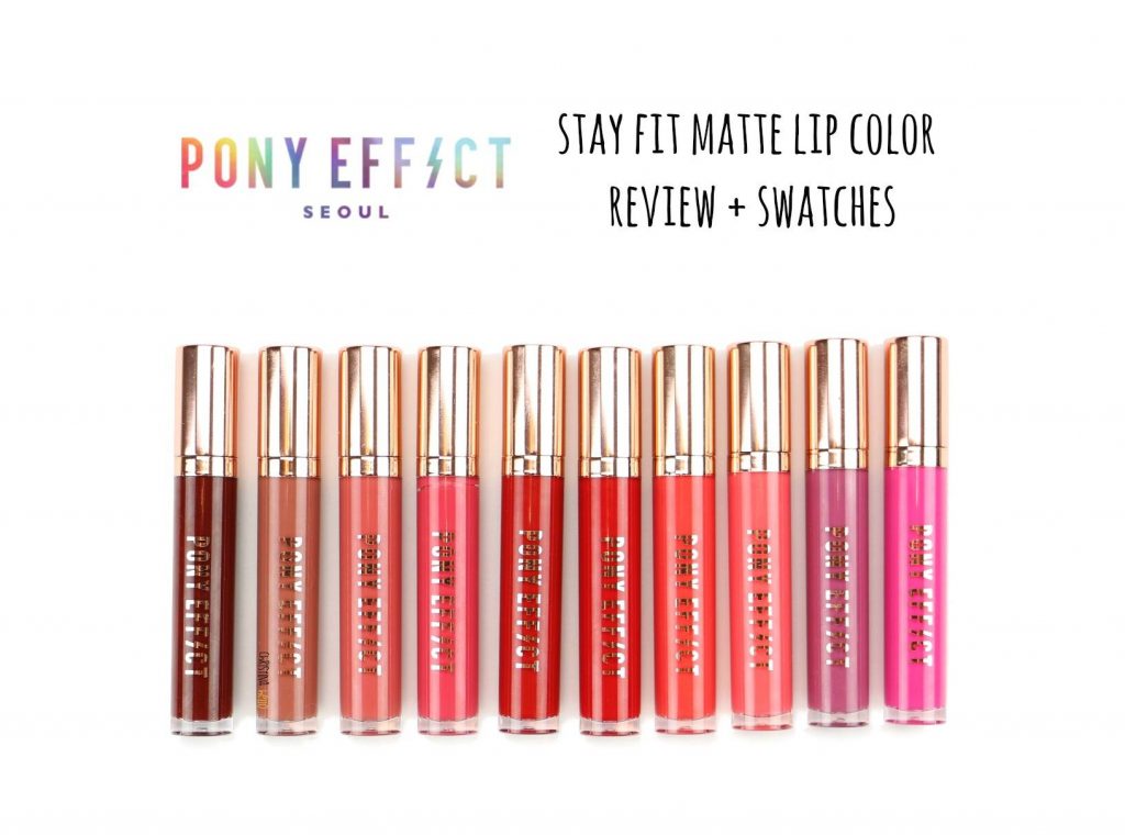 POny effect stay fit matte lip color review and swatches