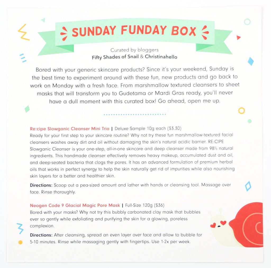 Sunday Funday box memebox
