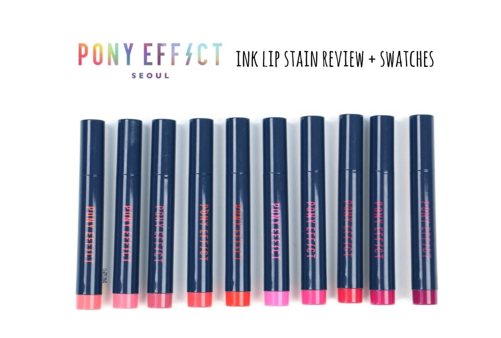 Pony effect ink lip stain review and swatches
