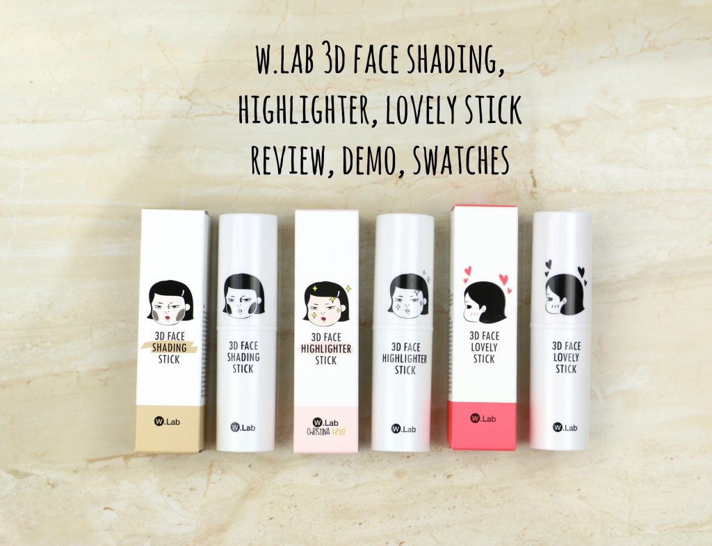 W.lab 3D face shading highlighter, lovely stick, review