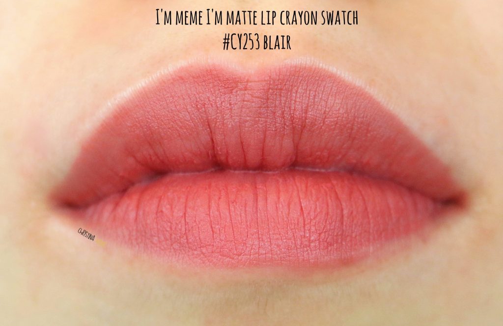 I'm meme I'm matte lip crayon in Blair