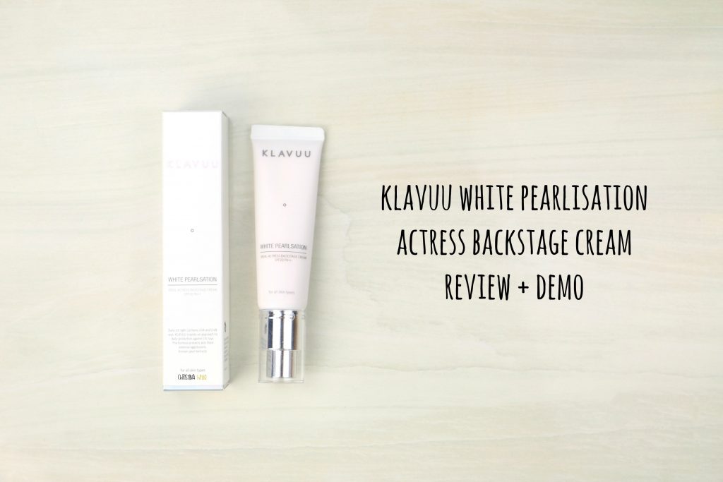 Klavuu white pearlisation actress backstage cream review
