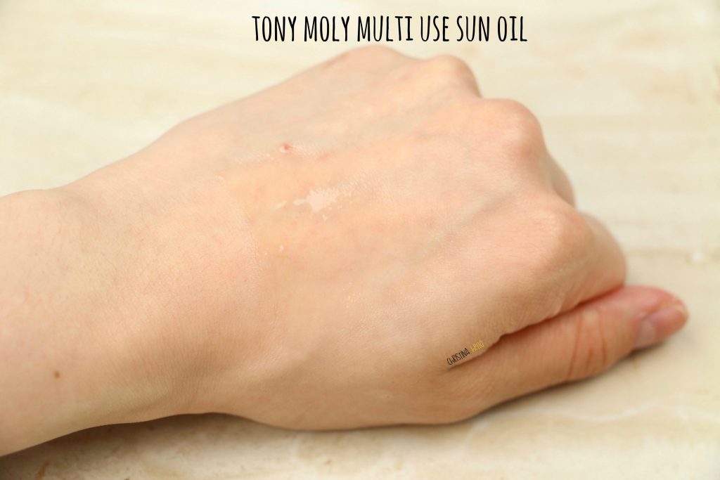 Tony moly multi use sun oil review