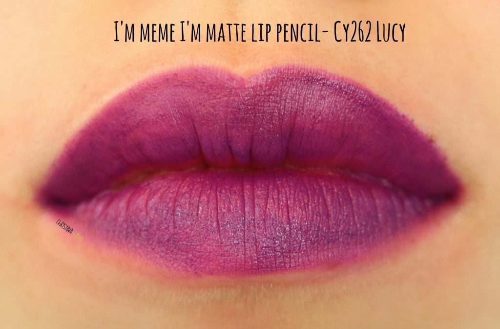 I'm meme I'm matte lip crayon in Lucy