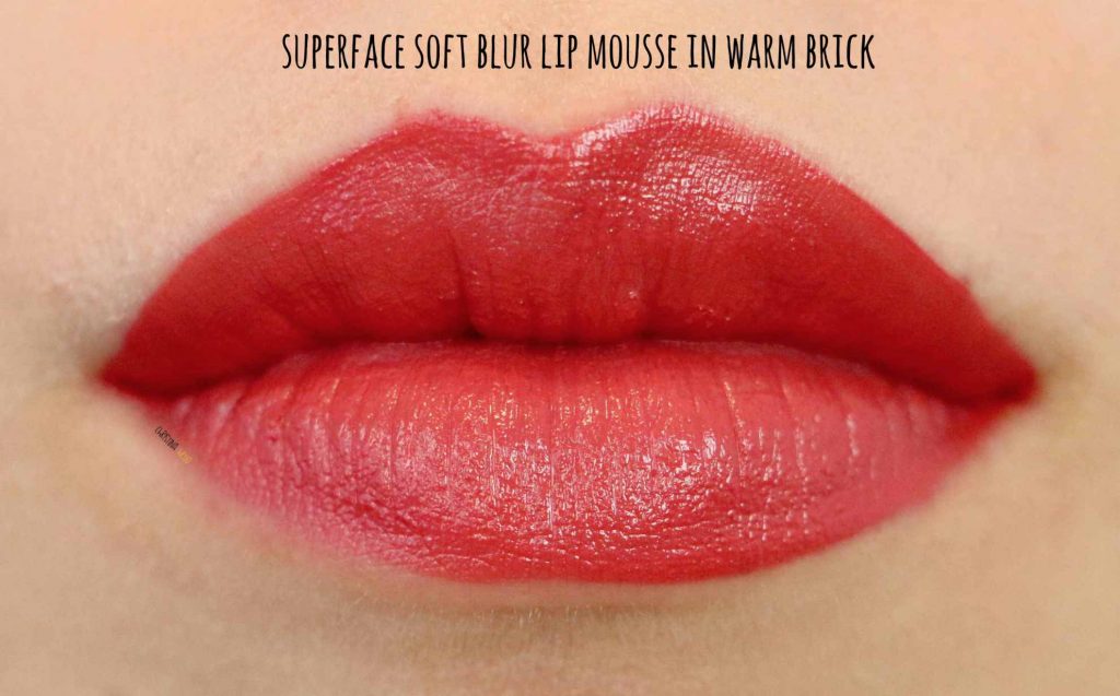 Superface soft blur lip mousse in warm brick