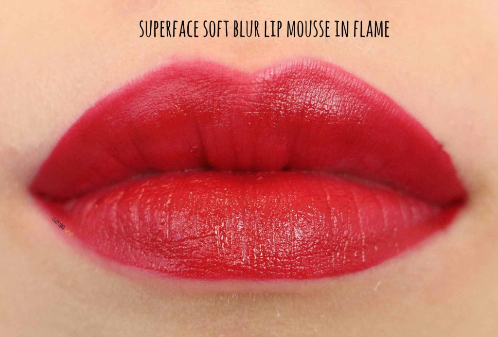 Superface soft blur lip mousse in flame