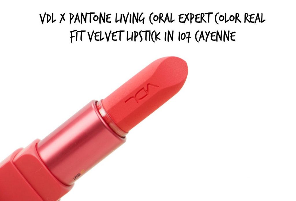 VDL expert color real fit velvet lipstick 107 cayenne