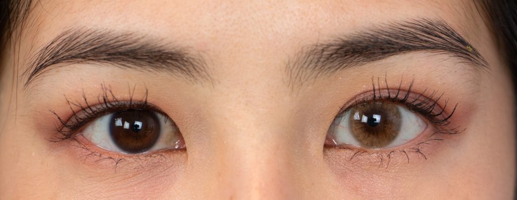 color contacts before and after olens russian velvet brown