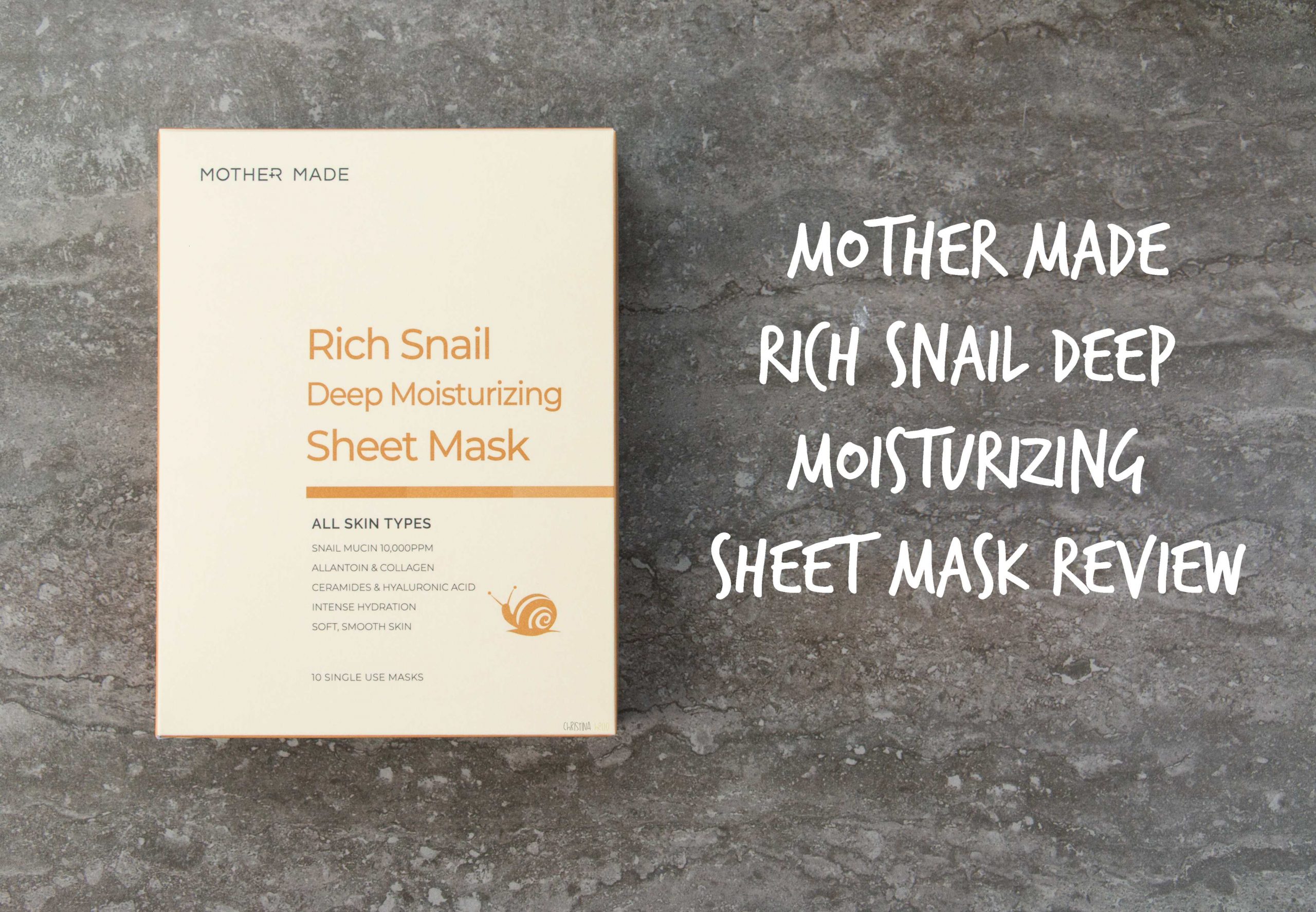 Mother made rich snail deep moisturizing sheet mask review