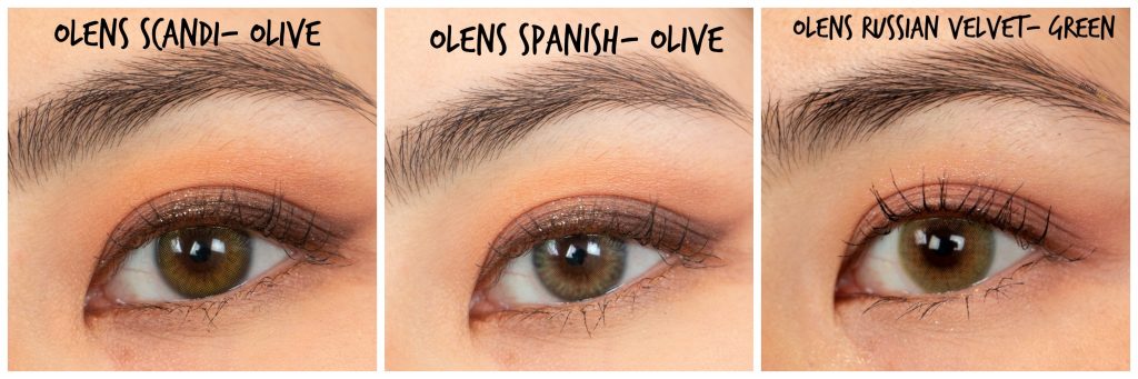 Olens scandi olive comparison to spanish olive and russian velvet green