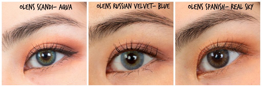 Olens scandi try on review color contacts lenses for dark eyes