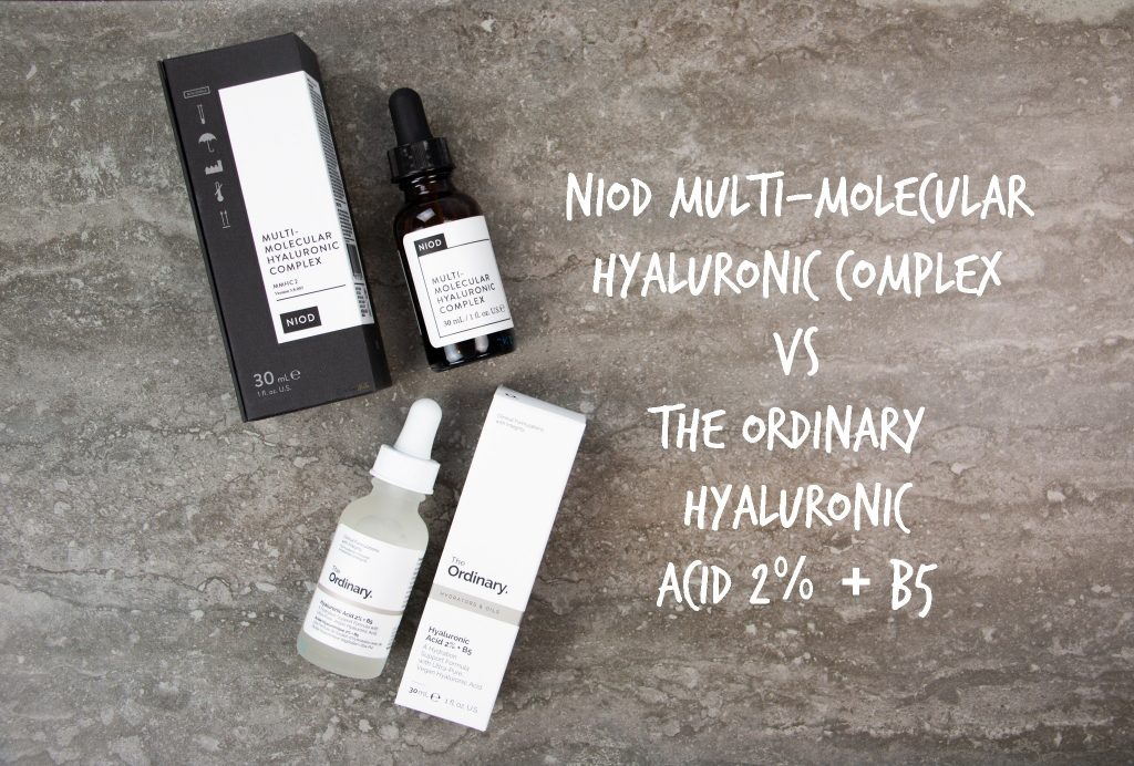 NIOD multi-molecular hyaluronic complex vs the Ordinary hyaluronic acid 2% + B5 comparison review