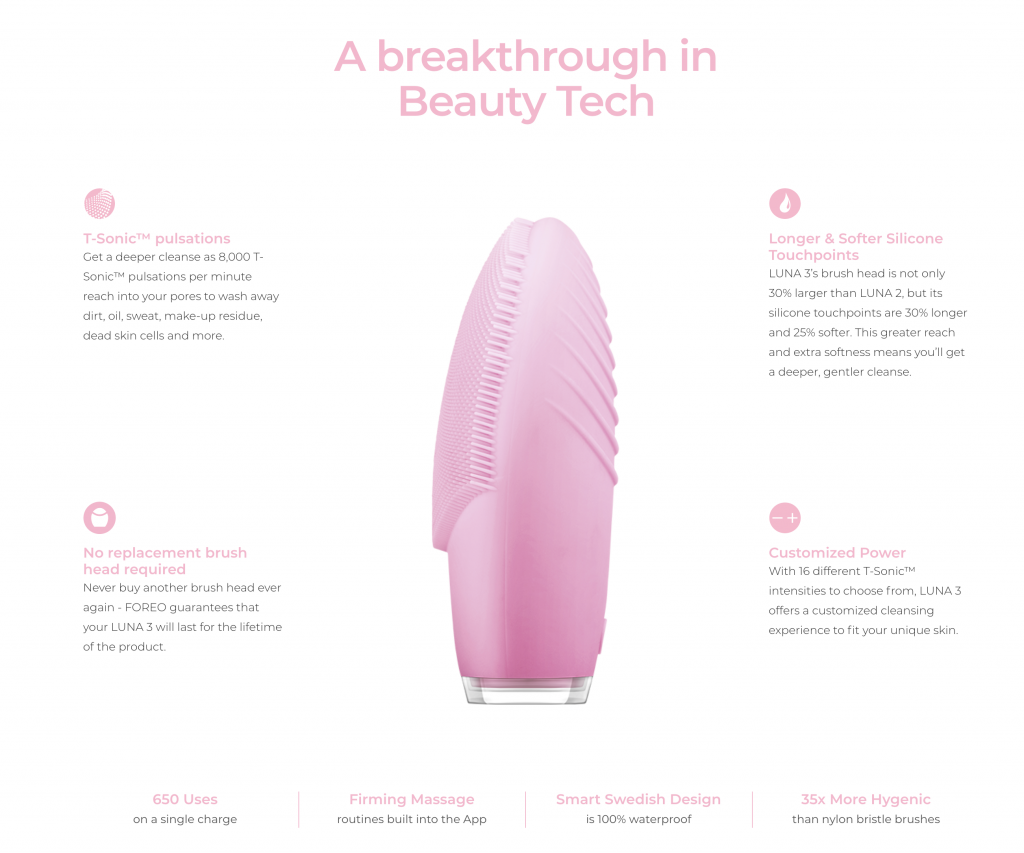 Foreo luna 3 firming cleansing facial massager 