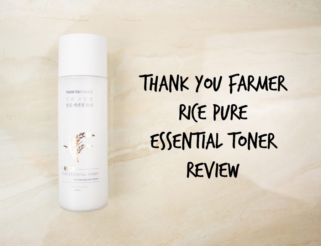 Thank you farmer rice pure essential toner review