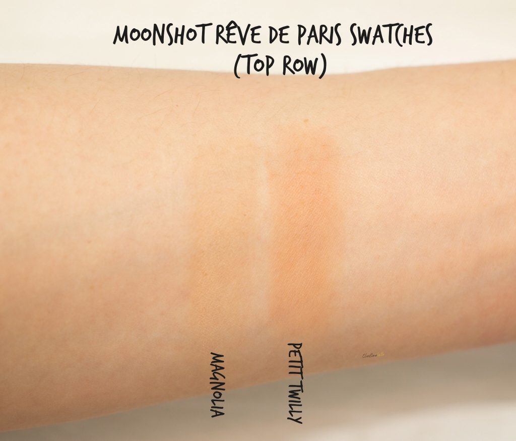 Moonshot reve de Paris eyeshadow palette swatches review