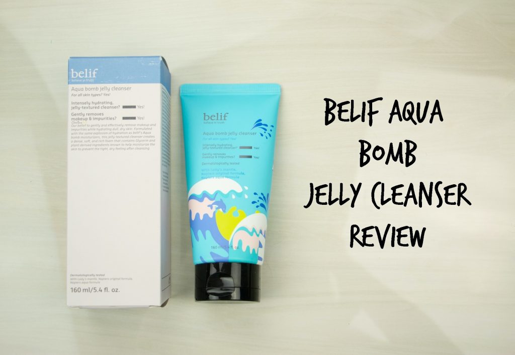Belif aqua bomb jelly cleanser review belif skincare 