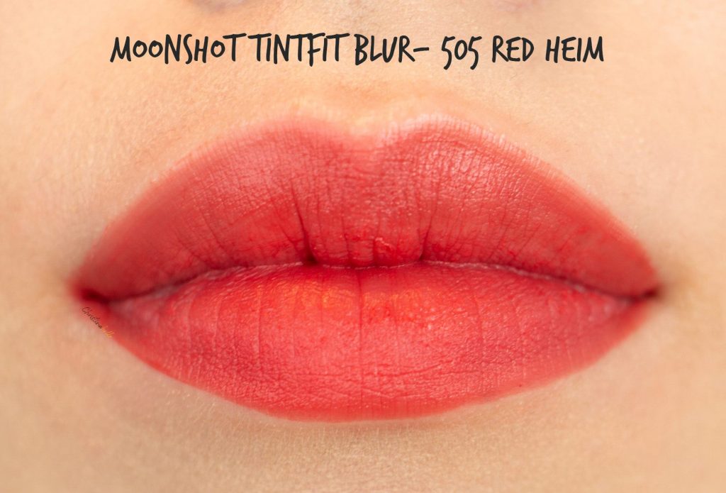Moonshot tintfit blur 505 red heim review swatch