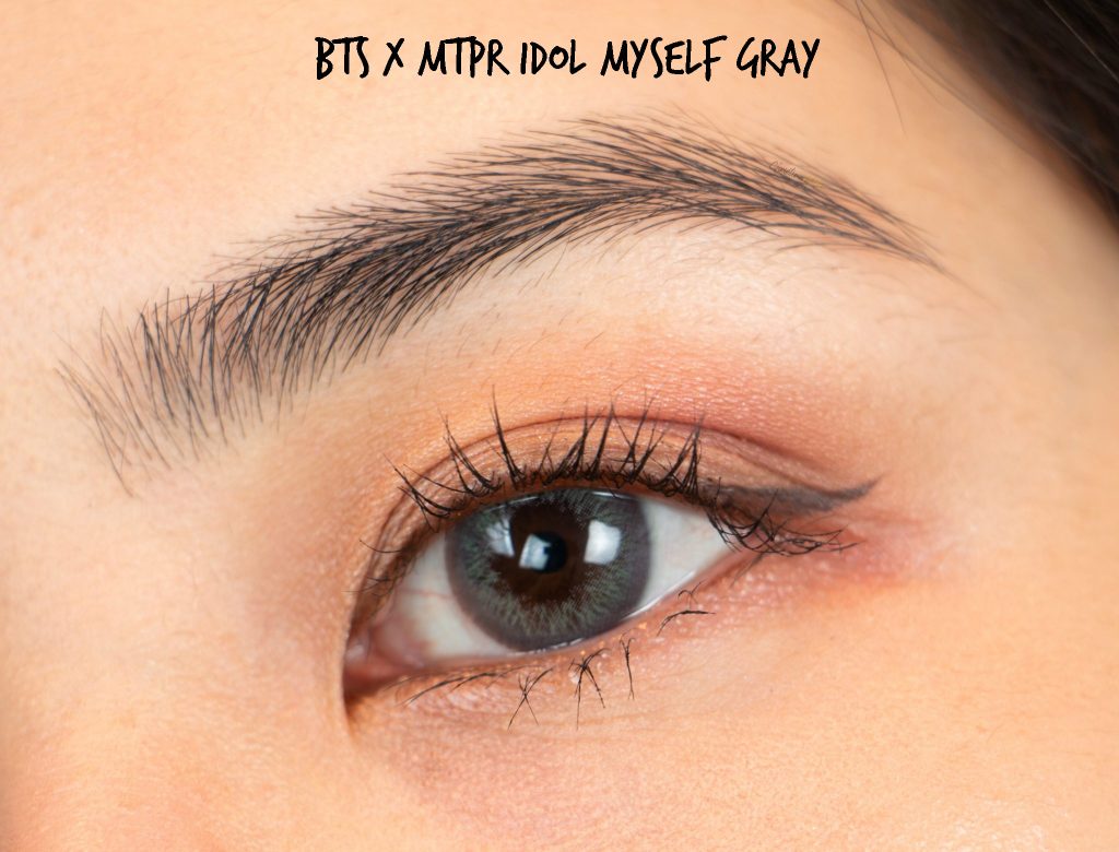 MTPR BTS idol myself gray color contact lens review