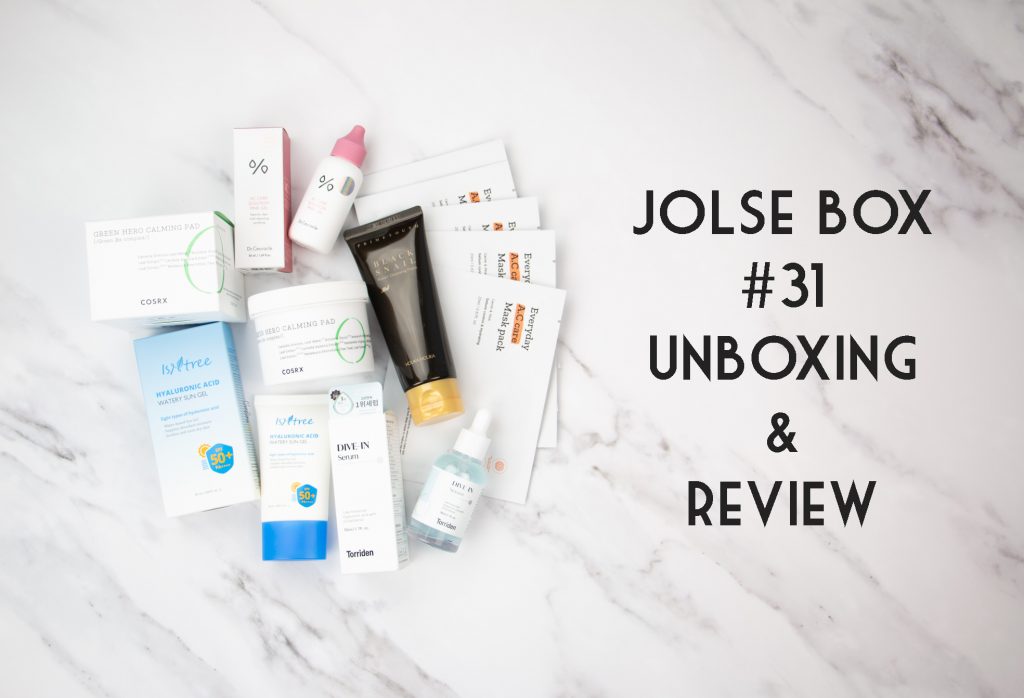 Jolse box #31 unboxing review 
