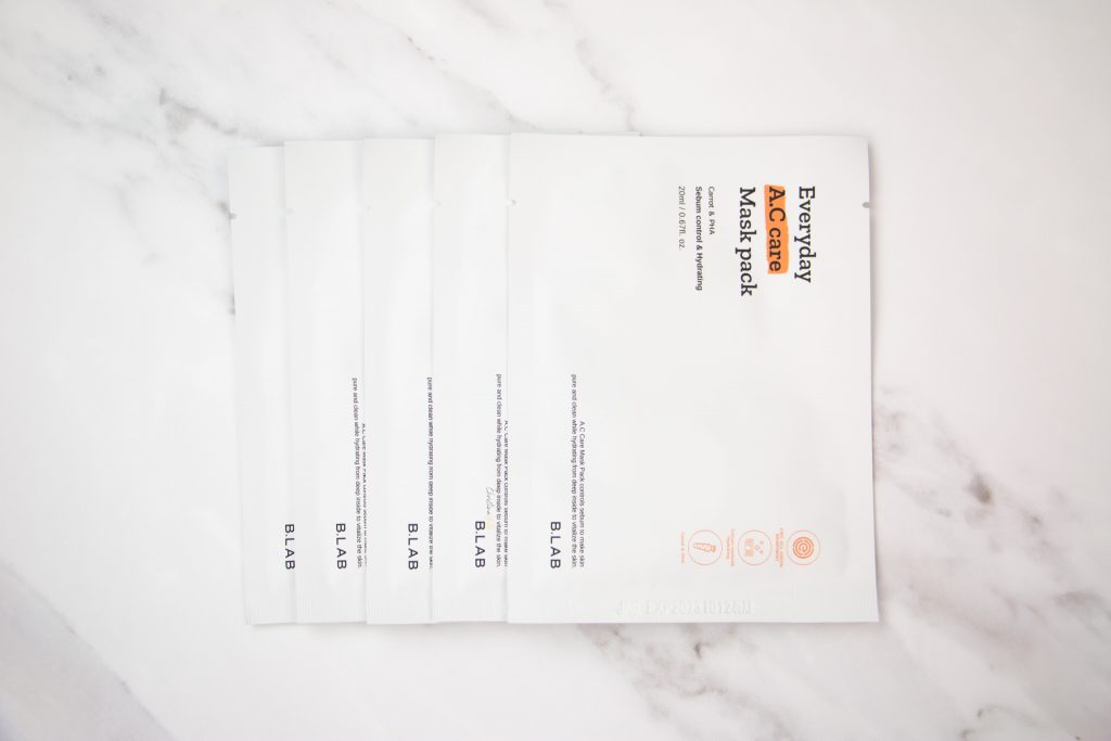 B.lab everyday AC care mask pack review