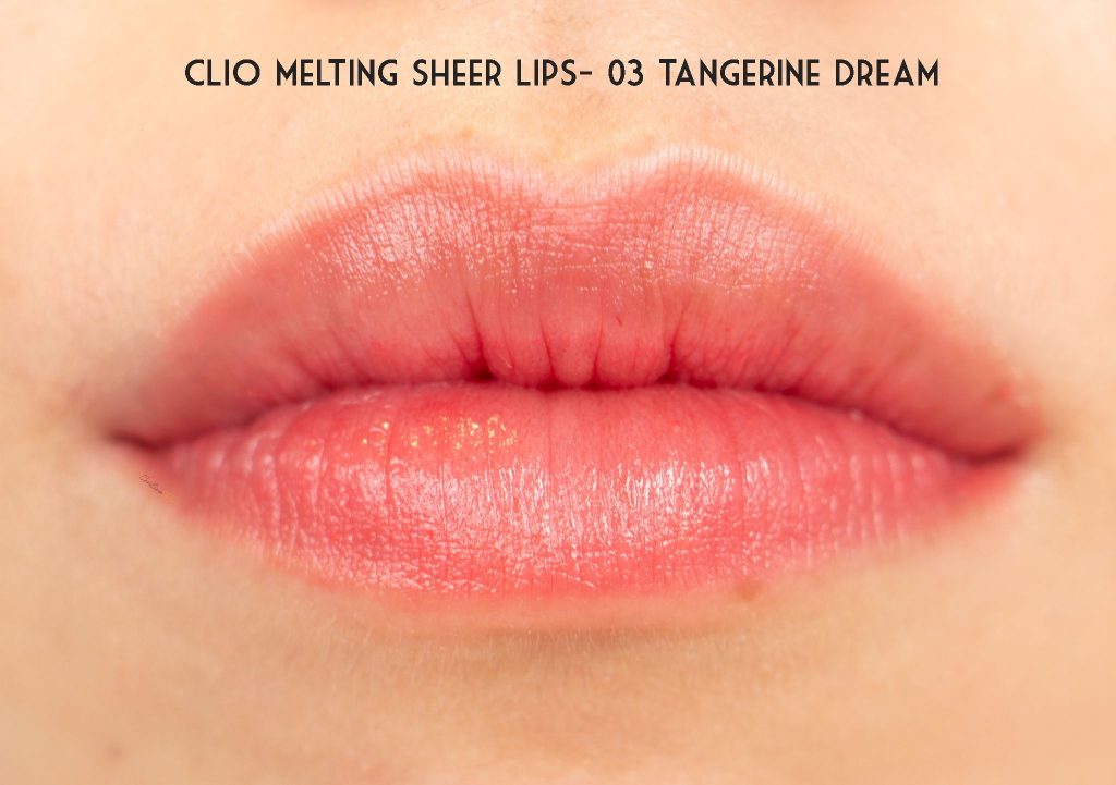 Korean lip tint clio melting sheer lips 03 tangerine dream review