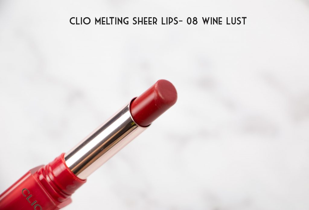 clio melting sheer lips 08 wine lust review