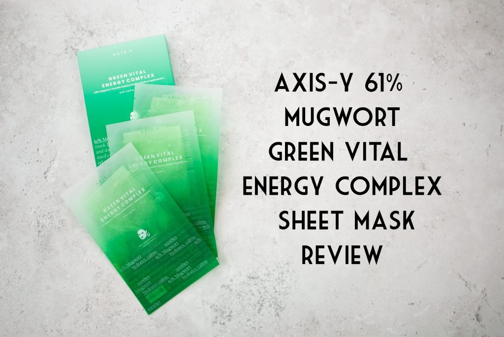 Axis-y 61% mugwort green vital energy complex sheet mask review