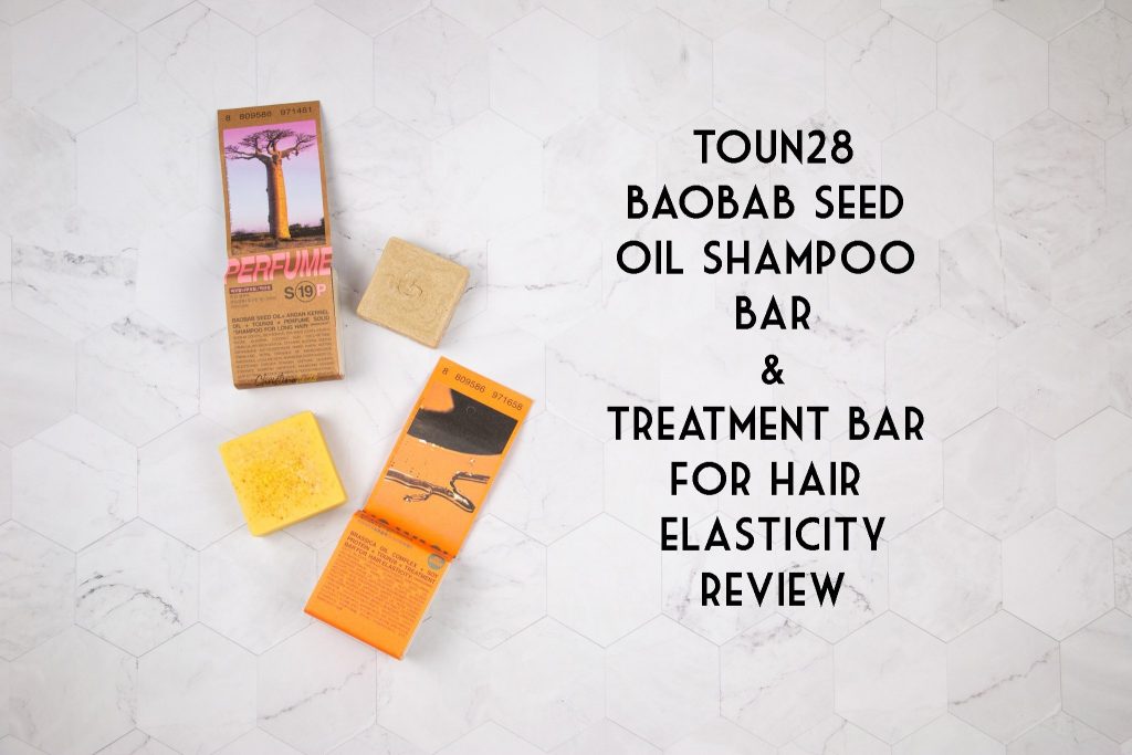 Toun28 baobab seed oil shampoo bar, Toun28 treatment bar for hair elasticity review
