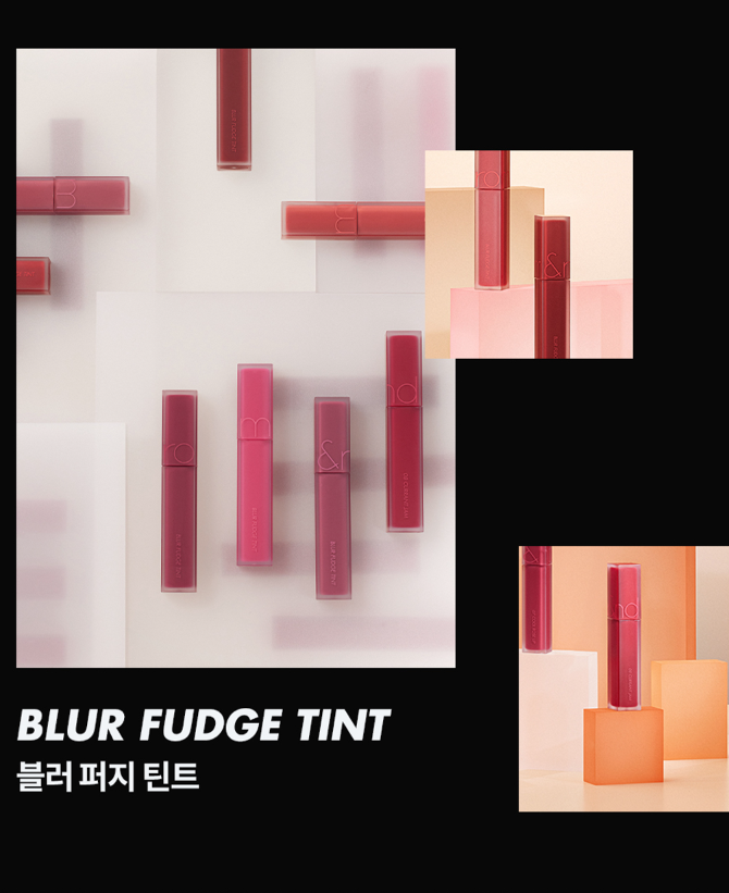 Romand blur fudge tint review swatches